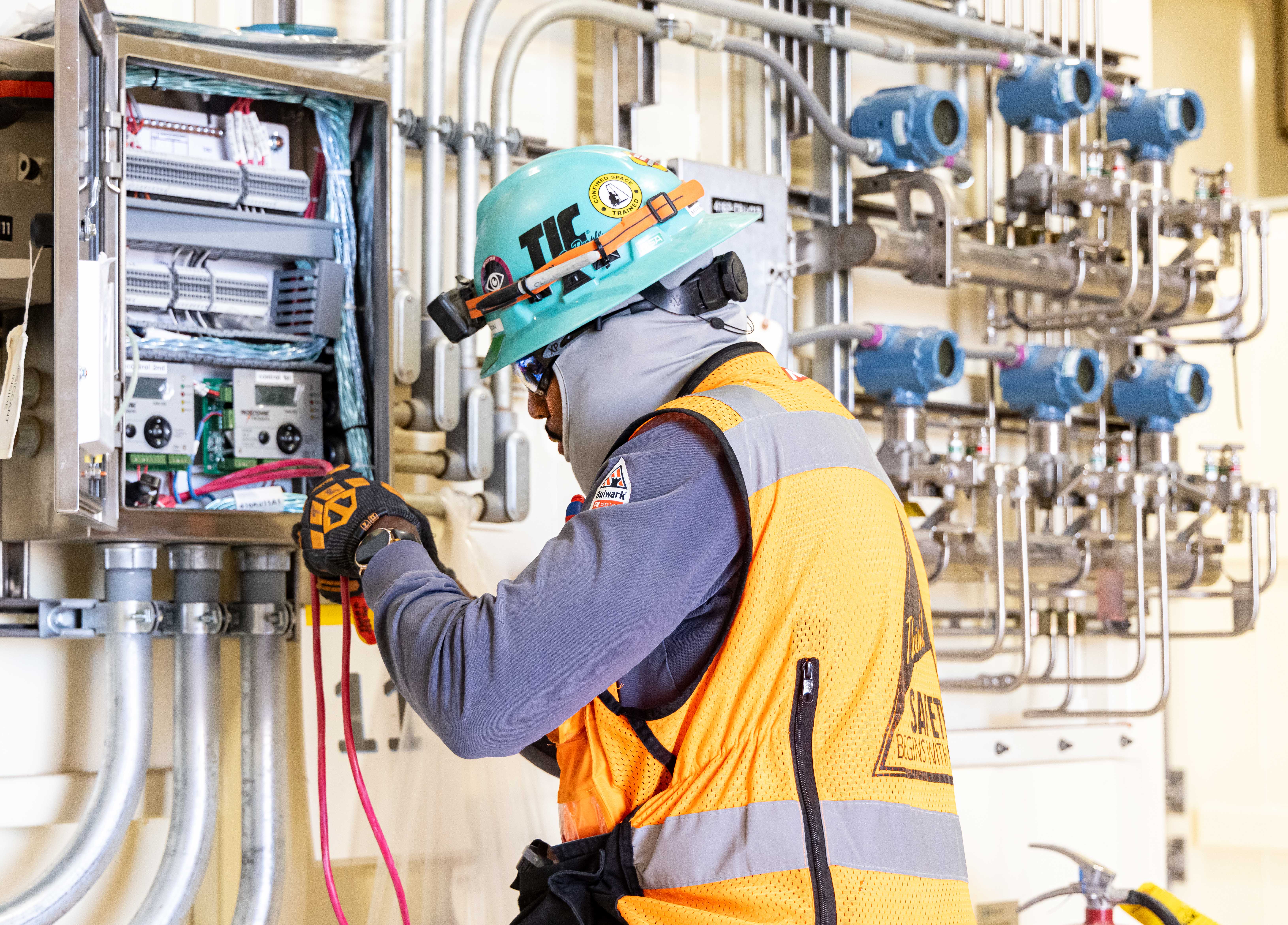 A control panel undergoes testing